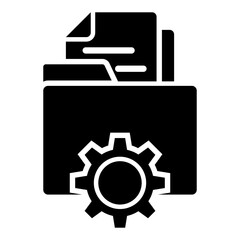 Data Management Glyph Icon