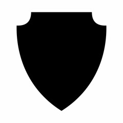 Shield icon silhouette. Flat image