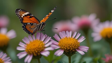 Obraz premium monarch butterfly on flower