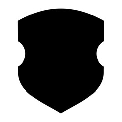 Shield icon silhouette. Vector image