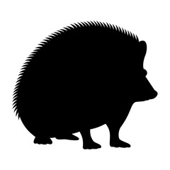 Hedgehog animal silhouette. Vector image