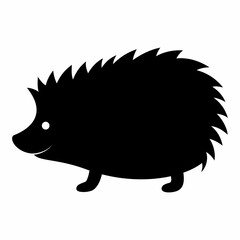 Hedgehog animal silhouette. Flat image