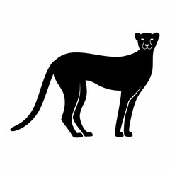 Leopard animal silhouette. Flat image