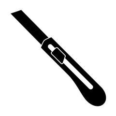 Cutter knife icon. Vector image