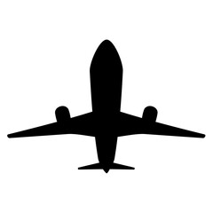 Airplane icon silhouette. Vector image