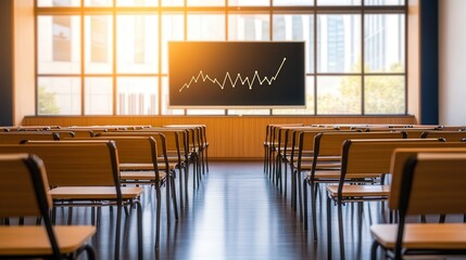 Investment Strategies Workshop, engaging classroom environment, interactive lessons on past failures, detailed charts, insightful case studies, fostering learning and practical application.
