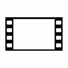 Film strip silhouette. Flat image
