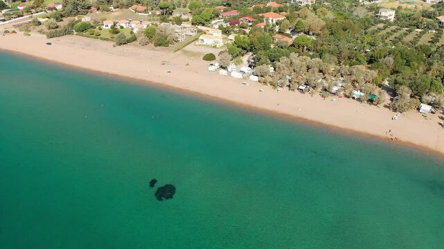 Finikounta beach and fishing village in Messinia, Greece