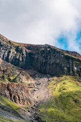 The scenery of Paektu Mountain(Changbai Mountain) in northeast China is an ancient volcanic geological landscape.