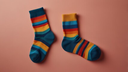 socks on pink background