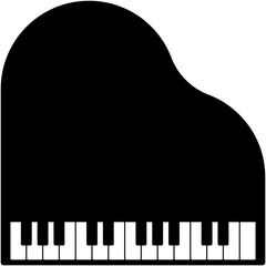 Vector illustration of Simple and cute 25 key grand piano © maromayu