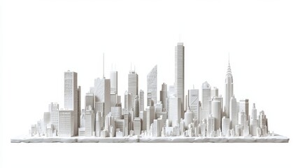 Naklejka premium photography of modern panaromic skyline cityscape building 