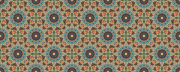 Abstract vector seamless mandala background. Texture in oriental style for design, print, scrapbooking, textiles, packaging, wallpaper