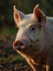 Portrait of a pig.