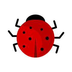 cute ladybug - vector illustration