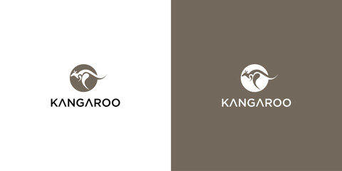 Obraz premium Creative kangaroo logo design with unique concept premium vector