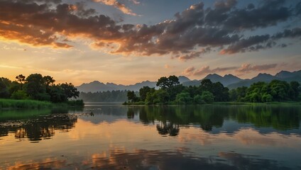 Peaceful landscape showcasing nature&rsquo;s harmony.