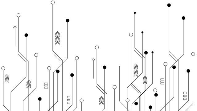 Circuit illustration design vector symbol logo technology. Abstract technological brain. Motherboard integrated computing illustration.
