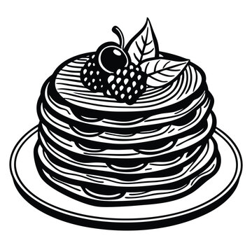 recommend clip art: Pancake Stack Vector silhouette.