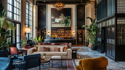Stylish boutique hotel with a unique blend of modern and vintage elements, offering personalized guest services