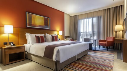 User-friendly hotel booking website displaying available dates, prices, and hotel photos