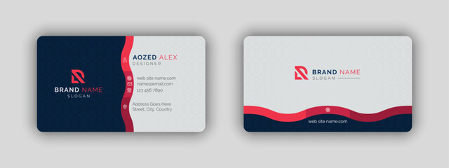 Creative Modern Business Card Template, Clean professional business card template, visiting card. Vector illustration