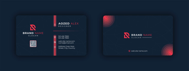 Creative Modern Business Card Template, Clean professional business card template, visiting card. Vector illustration