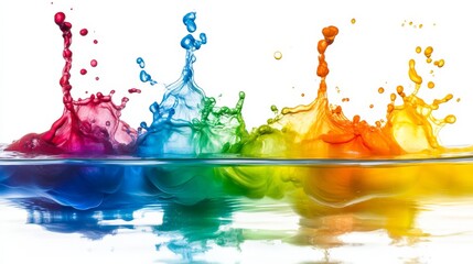 Vibrant Color Splash: A Kaleidoscope of Vibrancy and Liquid Art