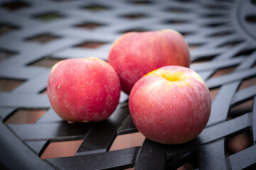red apples on a table