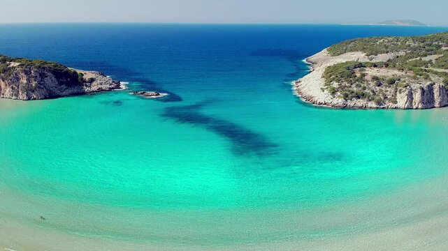 Voidokilia beach near Pylos town in Messinia, Greece