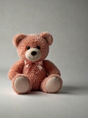 Obraz premium Pink teddy bear isolated on white background.