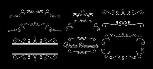 Set Decorative Vector Ornaments Art 