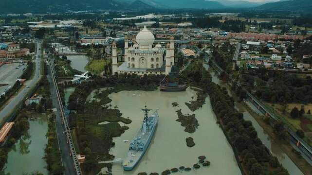 vista a&eacute;rea del parque Jaime duque, ubicado en Bogot&aacute; Colombia