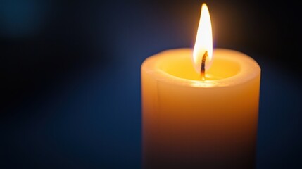 Macro Photography of Candle Flame Against a Dark Background for a Calm and Peaceful Ambiance