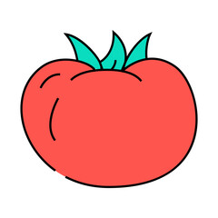 tomato vegetable line icon vector. tomato vegetable sign. isolated symbol illustration