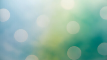 Fototapeta premium soft blurred background with blue and green gradient and light bokeh effect