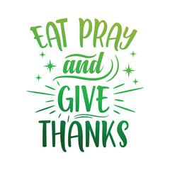Fototapeta premium Thanksgiving hand drawn typography. Background or poster with handwritten lettering. Vector illustration.