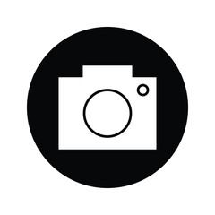 Camera filled flat solid icon.