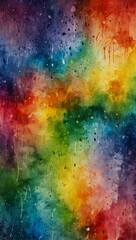 Rainbow Watercolor Splashes Background