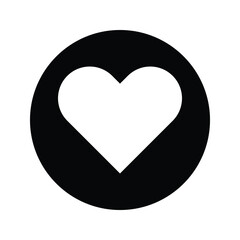 Heart filled flat solid icon.