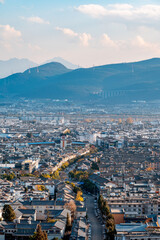 Lijiang City and mountains, Yunnan Province, China 