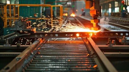 Photograph showcasing channel steel in industrial equipment framework and support structures