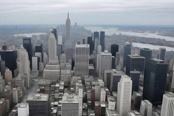 Obraz premium People Facing Concerns in a Busy City Generative AI illustration