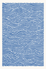Wave pattern print. Wall art. Modern art. Created with Generative AI technology