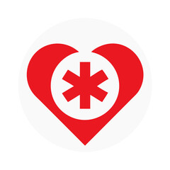 Obraz premium Heart and Cross Symbol - Medical and Spiritual Icon