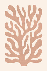 Obraz premium Coral print. Wall art. Modern art. Created with Generative AI technology