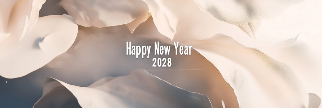 Happy New Year 2028,2028年 新年おめでとうございます。
 Generative AI - Powered by Adobe
