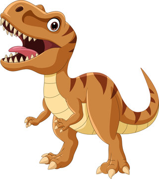 Illustration of cartoon tyrannosaurs rex