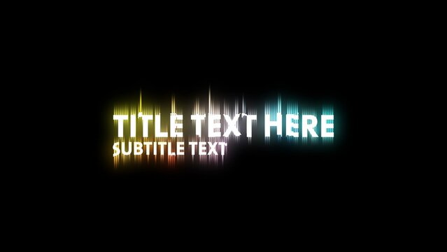 Bright Glowing Colored Digital Animated Text Lower Third