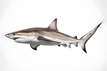 Naklejka premium Blacknose shark on white-background